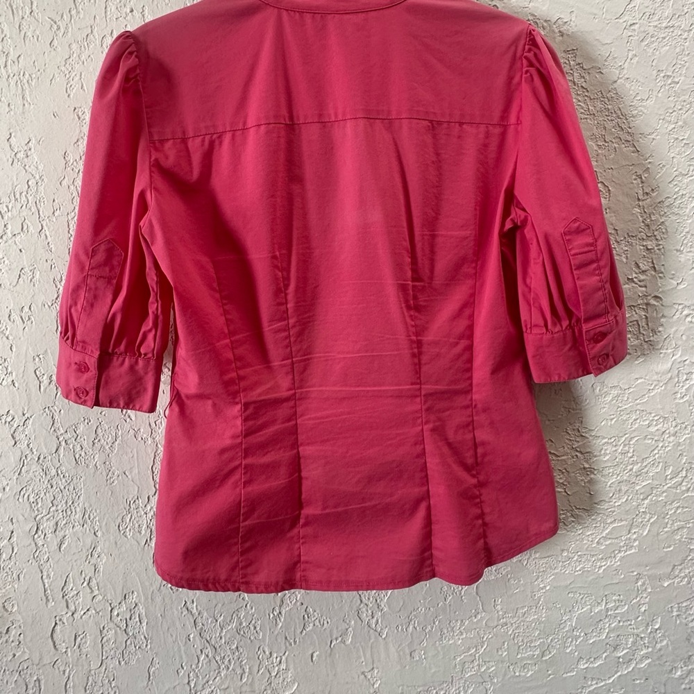 Bebe Pink Ruffled Women's Top - Picture 3 of 4